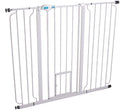 Carlson Pet Products 0934PW/0932PW Extra Wide Walk-Thru Pet Gate with Pet Door White 29-34Wx30H in
