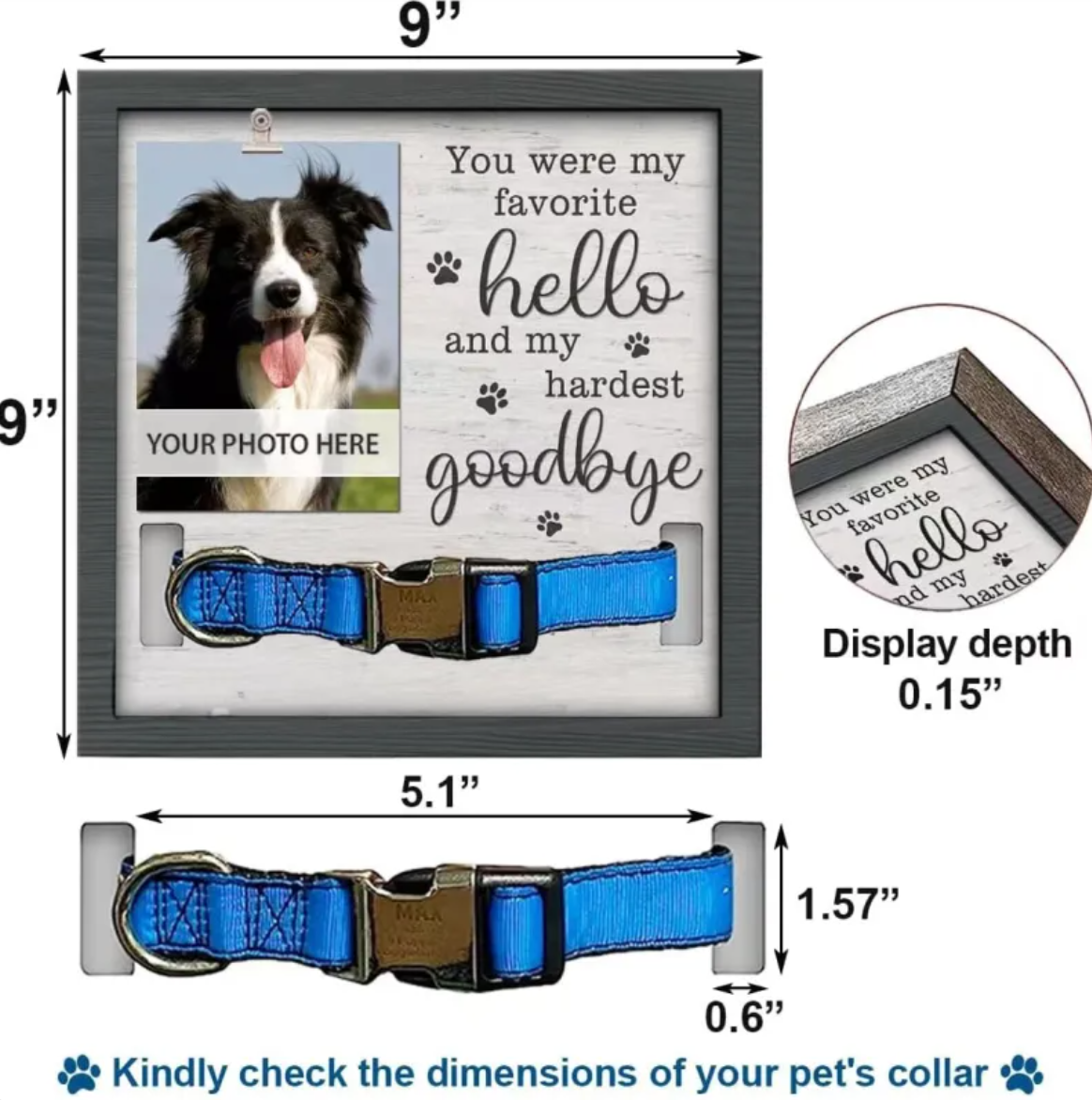 MemoryCollar Pet Memorial Frame product detail 4