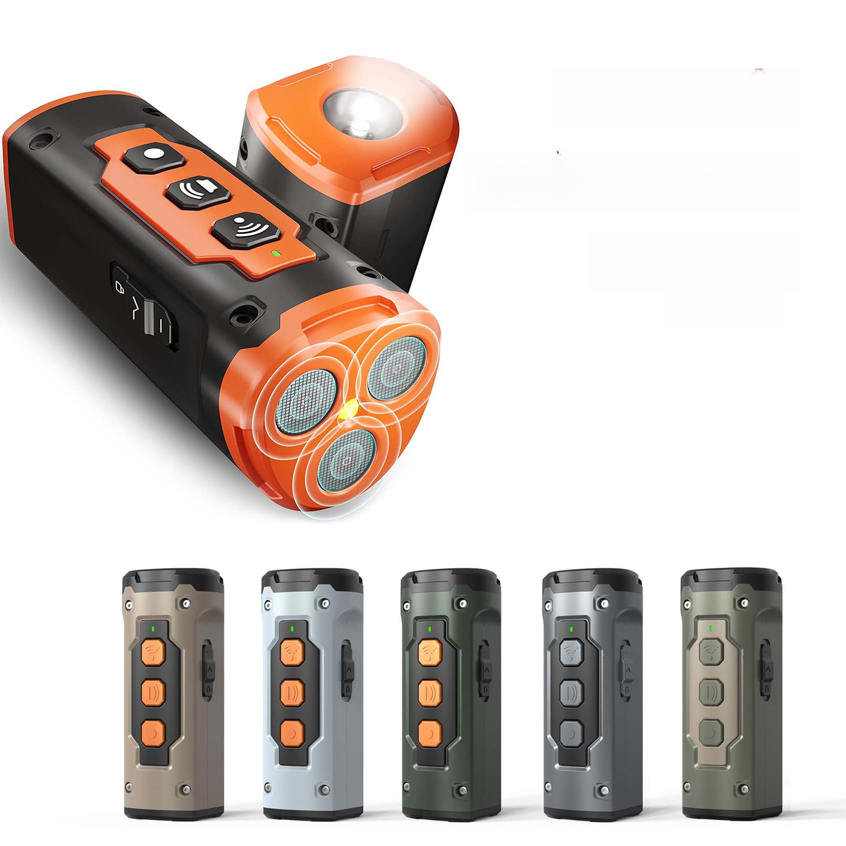 Ultrasonic Bark Deterrent with Flashlight