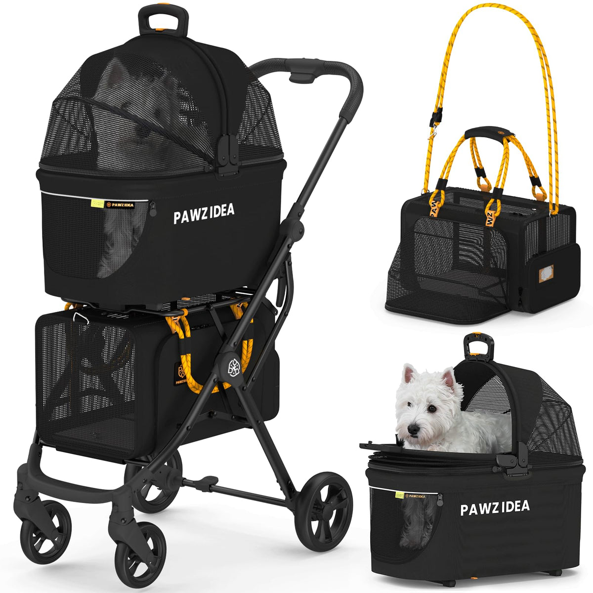PAWZIDEA Twin Pet Travel System