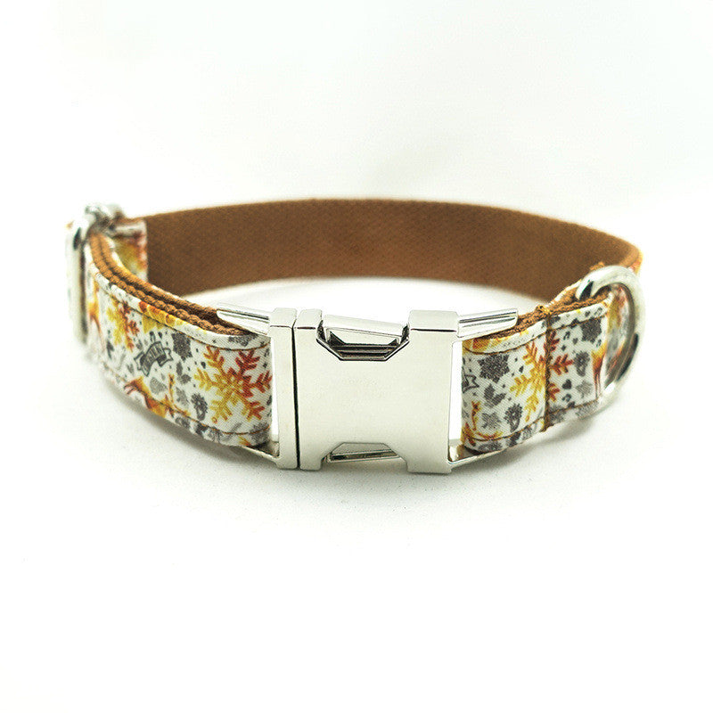 Golden Christmas Dog Collar by NESTVALOR