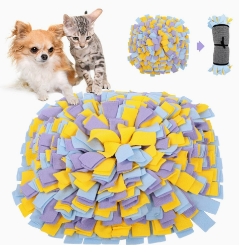Dog Snuffle Mat with Sunflower Design for Slow Feeding