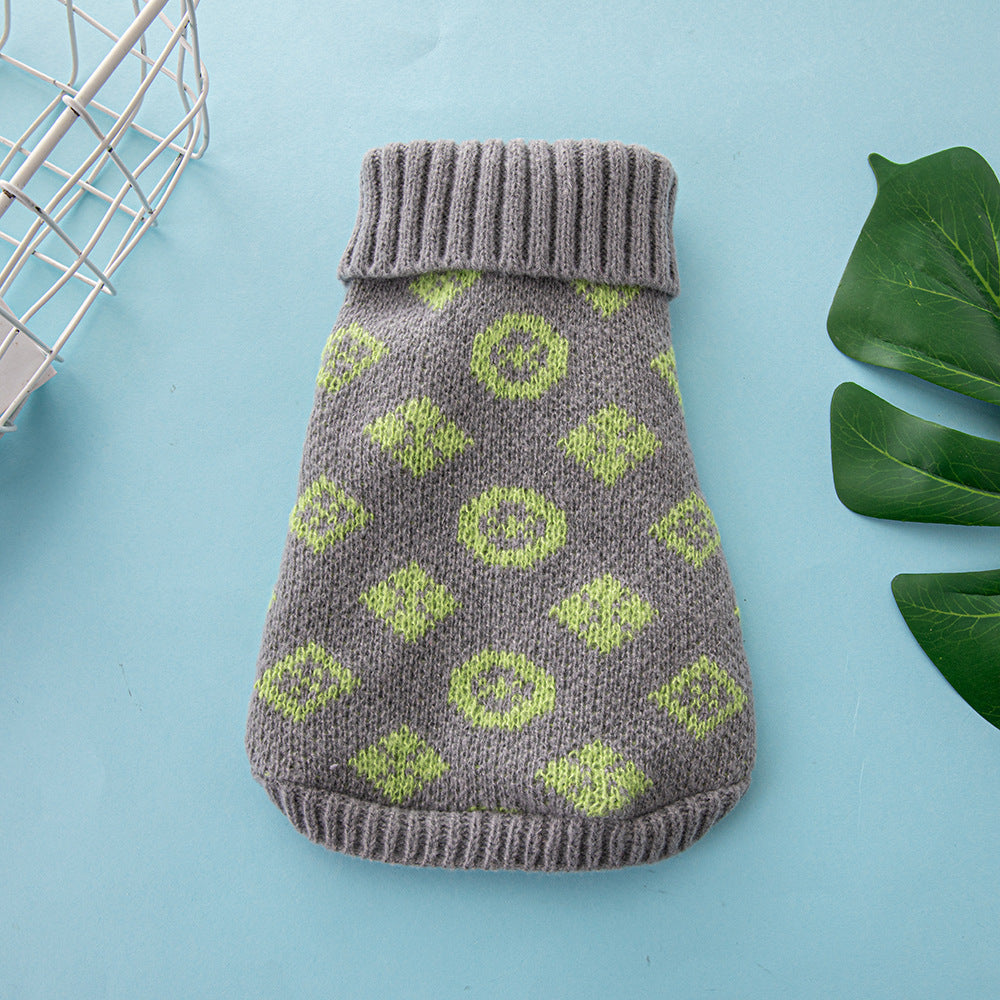 Turtleneck Knit Dog Sweater