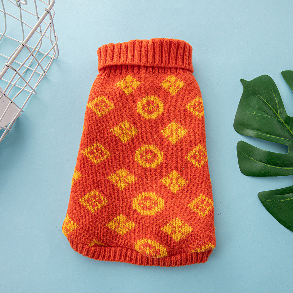 Turtleneck Knit Dog Sweater