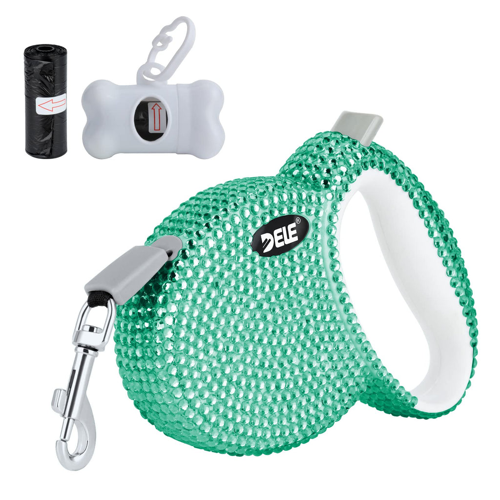 eing Retractable Dog Leash Pet Walking Leash with Anti-Slip Handle Strong Nylon Tape 360°Tangle-Free Suitable for Small Medium Dog Cat Gift Waste Bags Dispenser Included10 ft Green