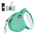 eing Retractable Dog Leash Pet Walking Leash with Anti-Slip Handle Strong Nylon Tape 360°Tangle-Free Suitable for Small Medium Dog Cat Gift Waste Bags Dispenser Included10 ft Green